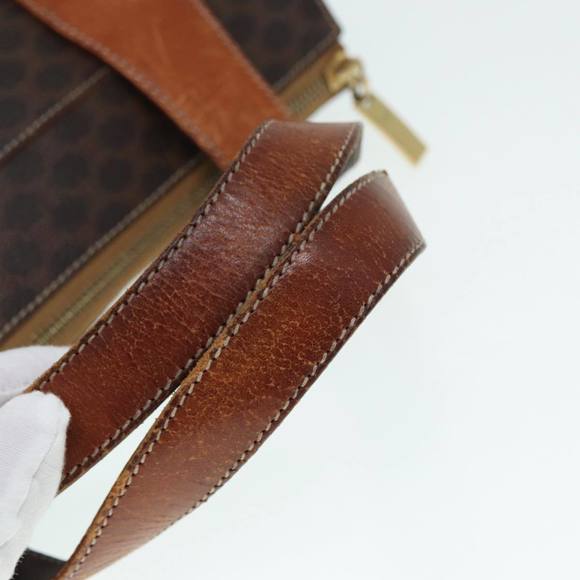 CELINE Macadam Canvas Hand Bag PVC Brown Auth 89285 - Picture 7 of 16